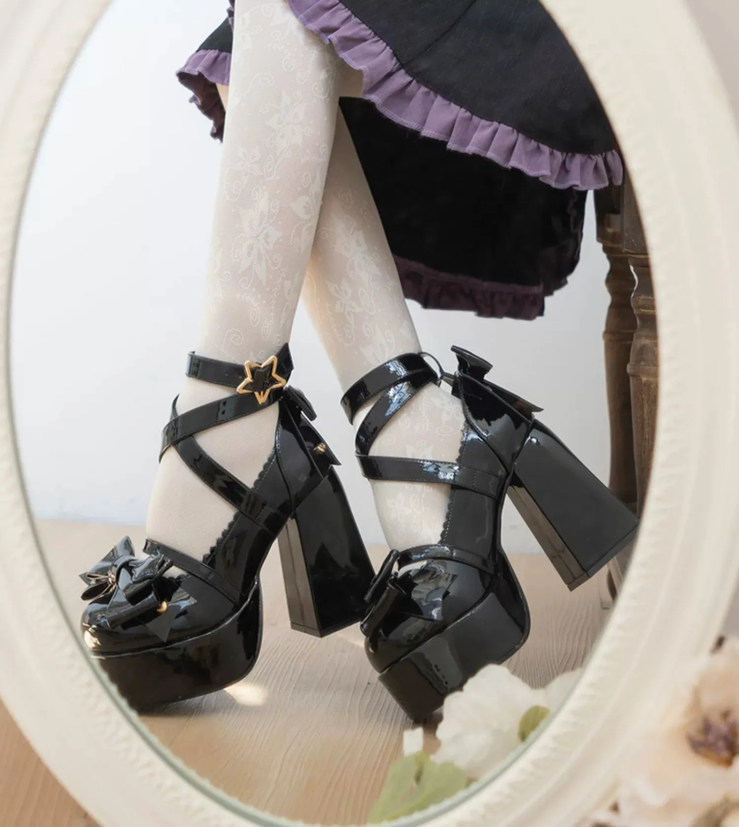 Beauty Bunny~Star Prayer~Kawaii Lolita Shoes Round Toe Summer Heels