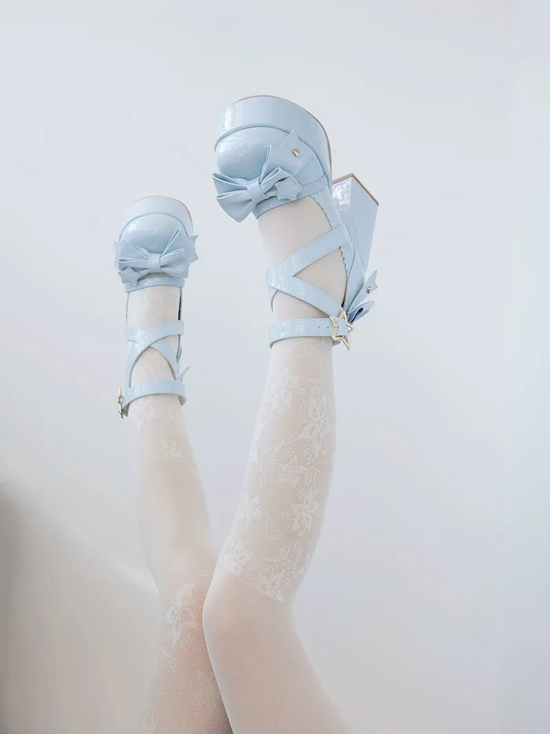 Beauty Bunny~Star Prayer~Kawaii Lolita Shoes Round Toe Summer Heels
