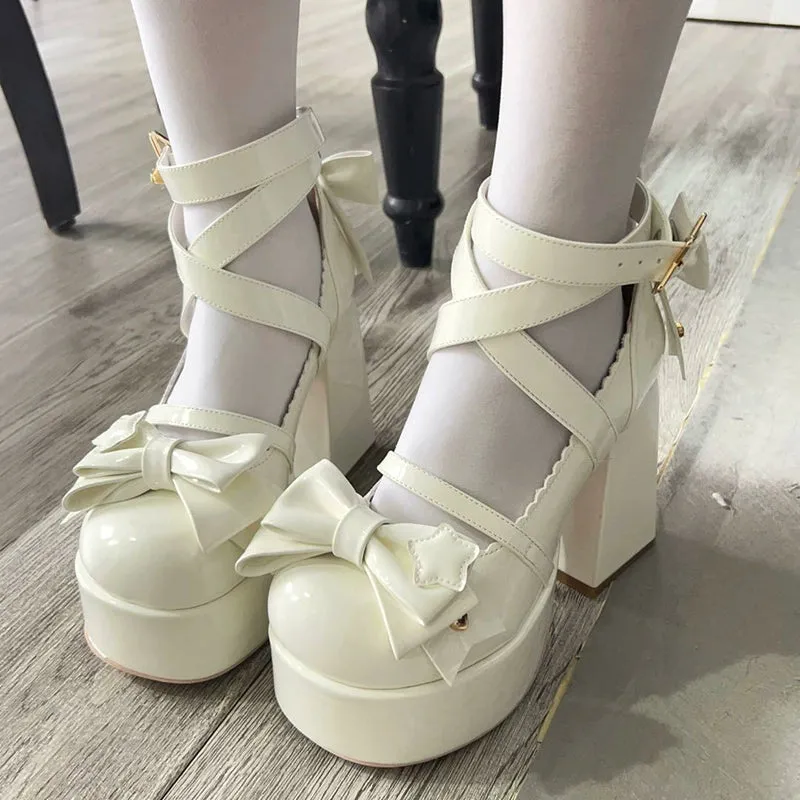 Beauty Bunny~Star Prayer~Kawaii Lolita Shoes Round Toe Summer Heels