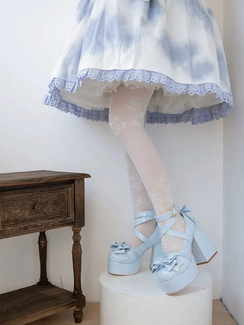 Beauty Bunny~Star Prayer~Kawaii Lolita Shoes Round Toe Summer Heels