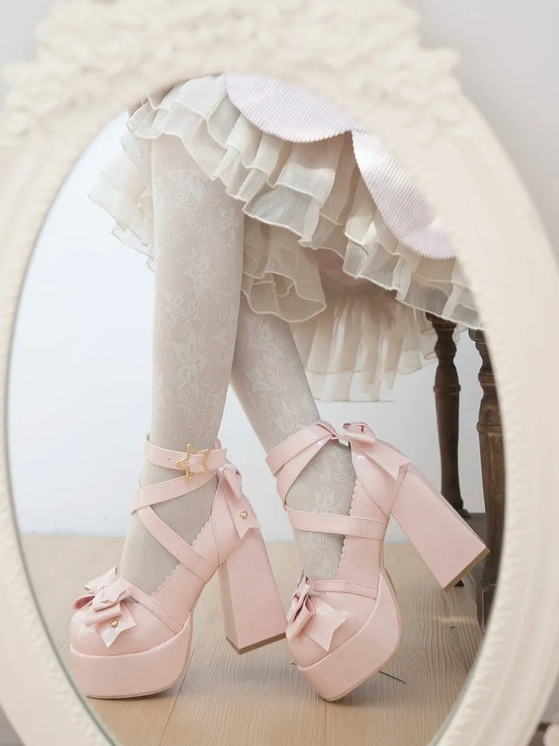 Beauty Bunny~Star Prayer~Kawaii Lolita Shoes Round Toe Summer Heels