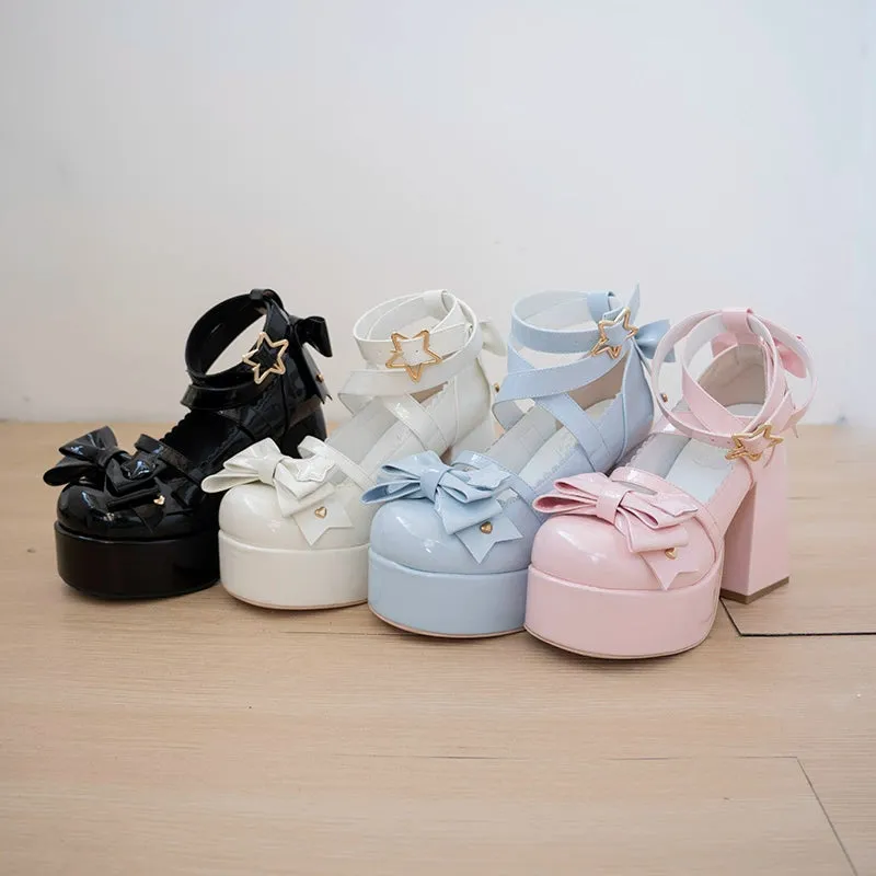 Beauty Bunny~Star Prayer~Kawaii Lolita Shoes Round Toe Summer Heels