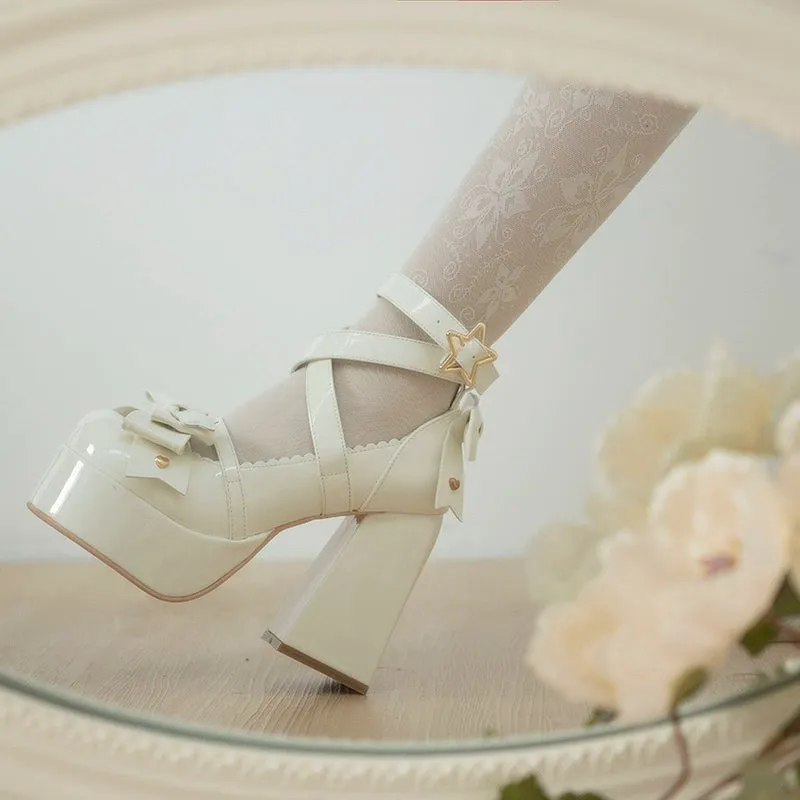 Beauty Bunny~Star Prayer~Kawaii Lolita Shoes Round Toe Summer Heels
