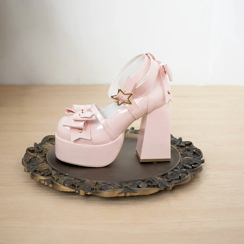 Beauty Bunny~Star Prayer~Kawaii Lolita Shoes Round Toe Summer Heels