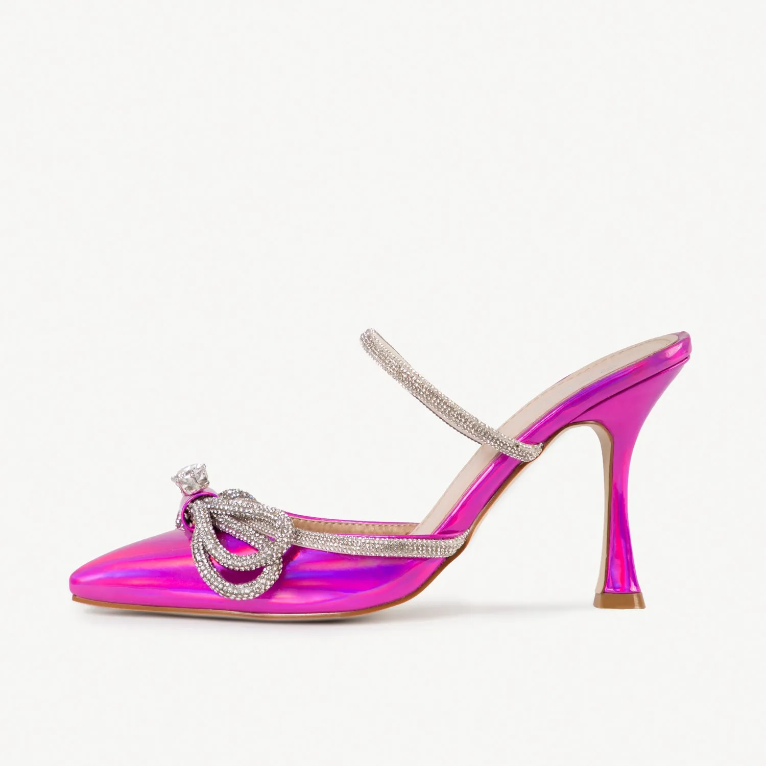 BEBO Ruhani Heeled Mule in Pink