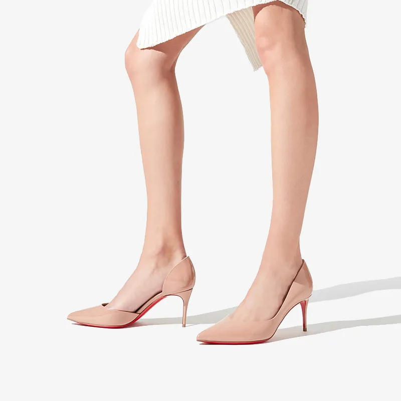 Beige Pumps with Arched Lines 60mm