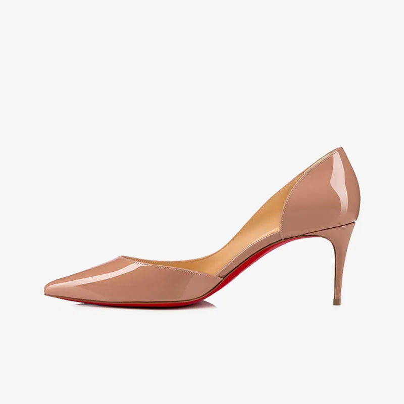 Beige Pumps with Arched Lines 60mm