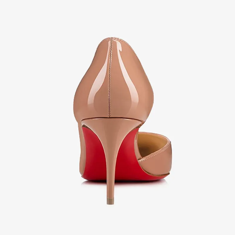 Beige Pumps with Arched Lines 60mm