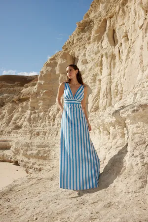Betty Dress - Ocean Depths/Seashell Stripe