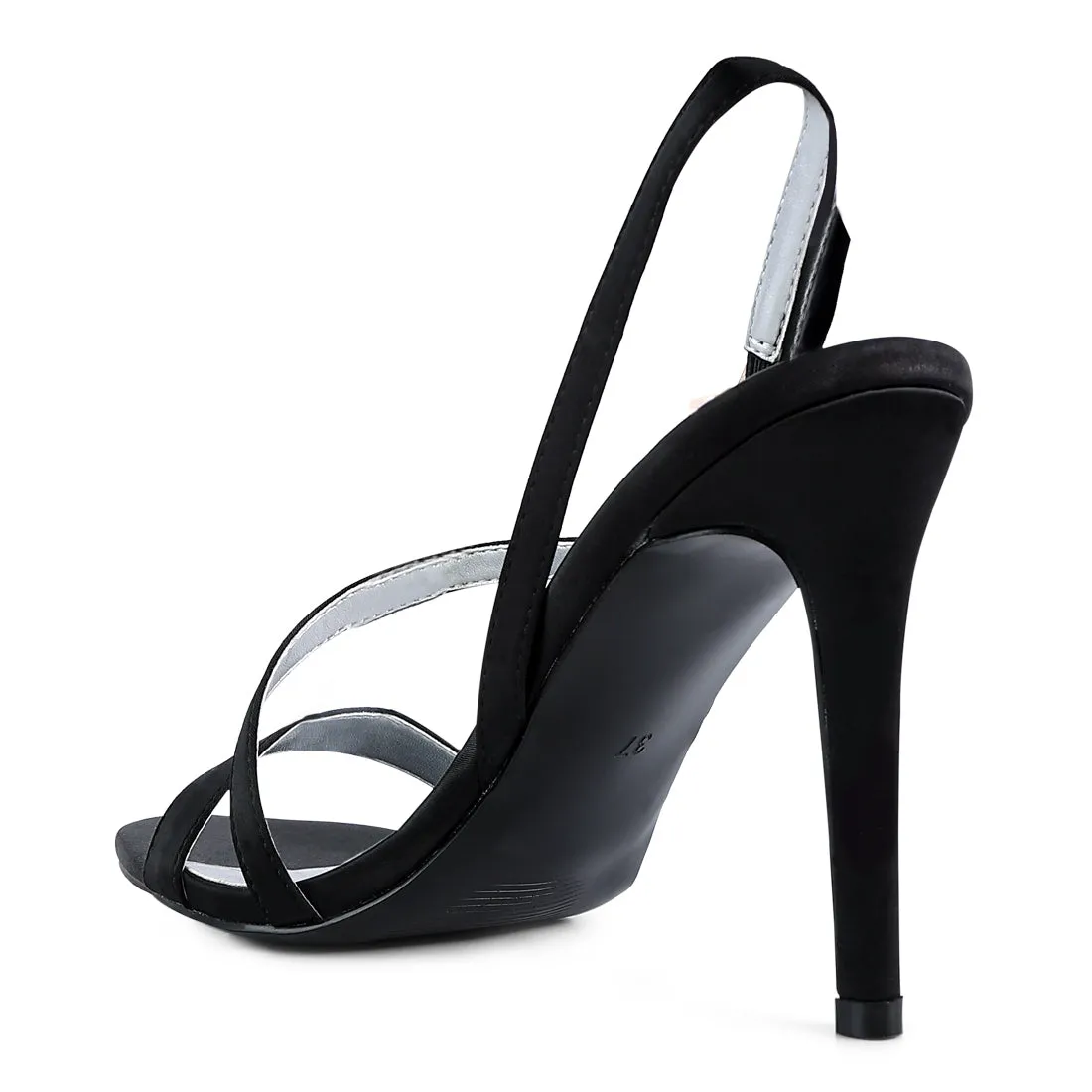 Black Ankle Strap High Heels