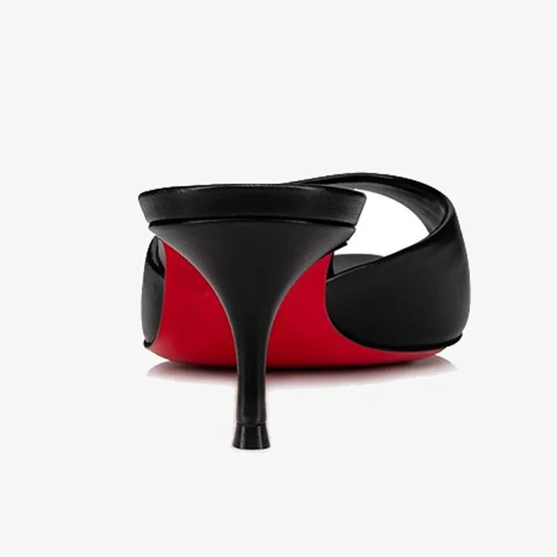 Black Calf Slingback Pump