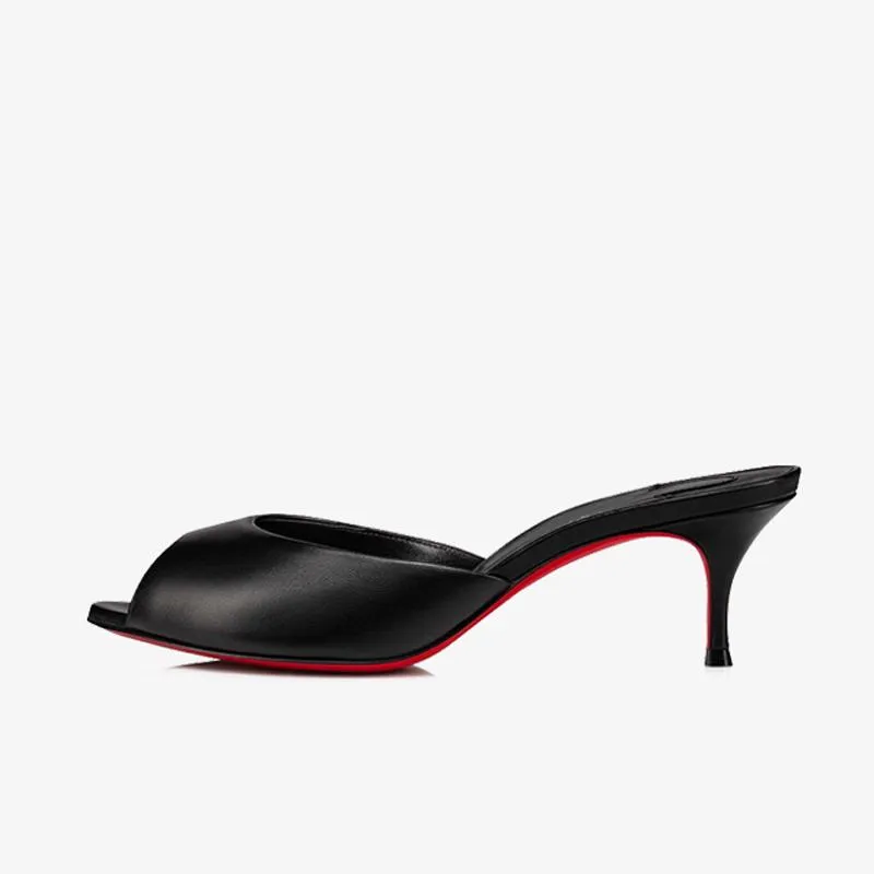 Black Calf Slingback Pump