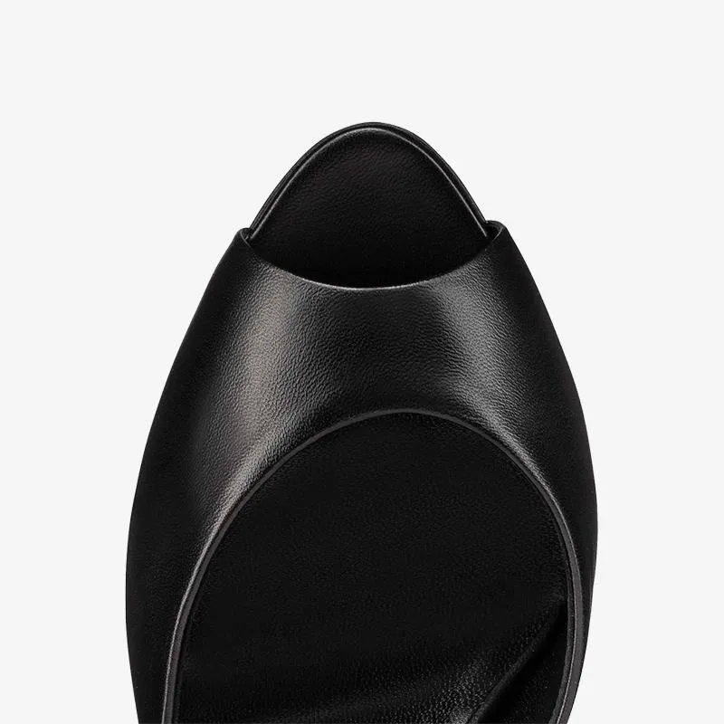 Black Calf Slingback Pump