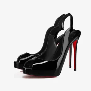 Black Patent Leather Stiletto