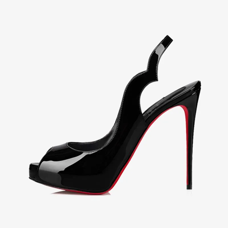 Black Patent Leather Stiletto