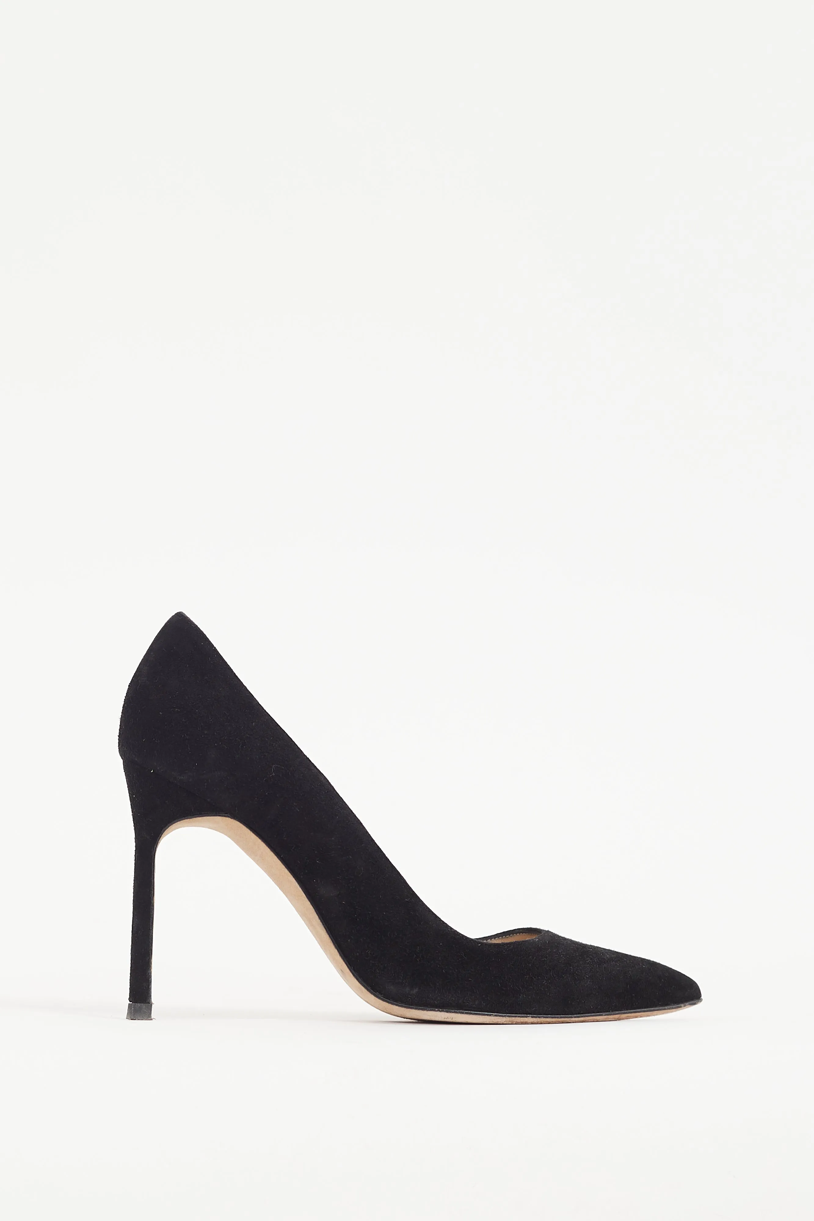 Black Suede Pointed Pump