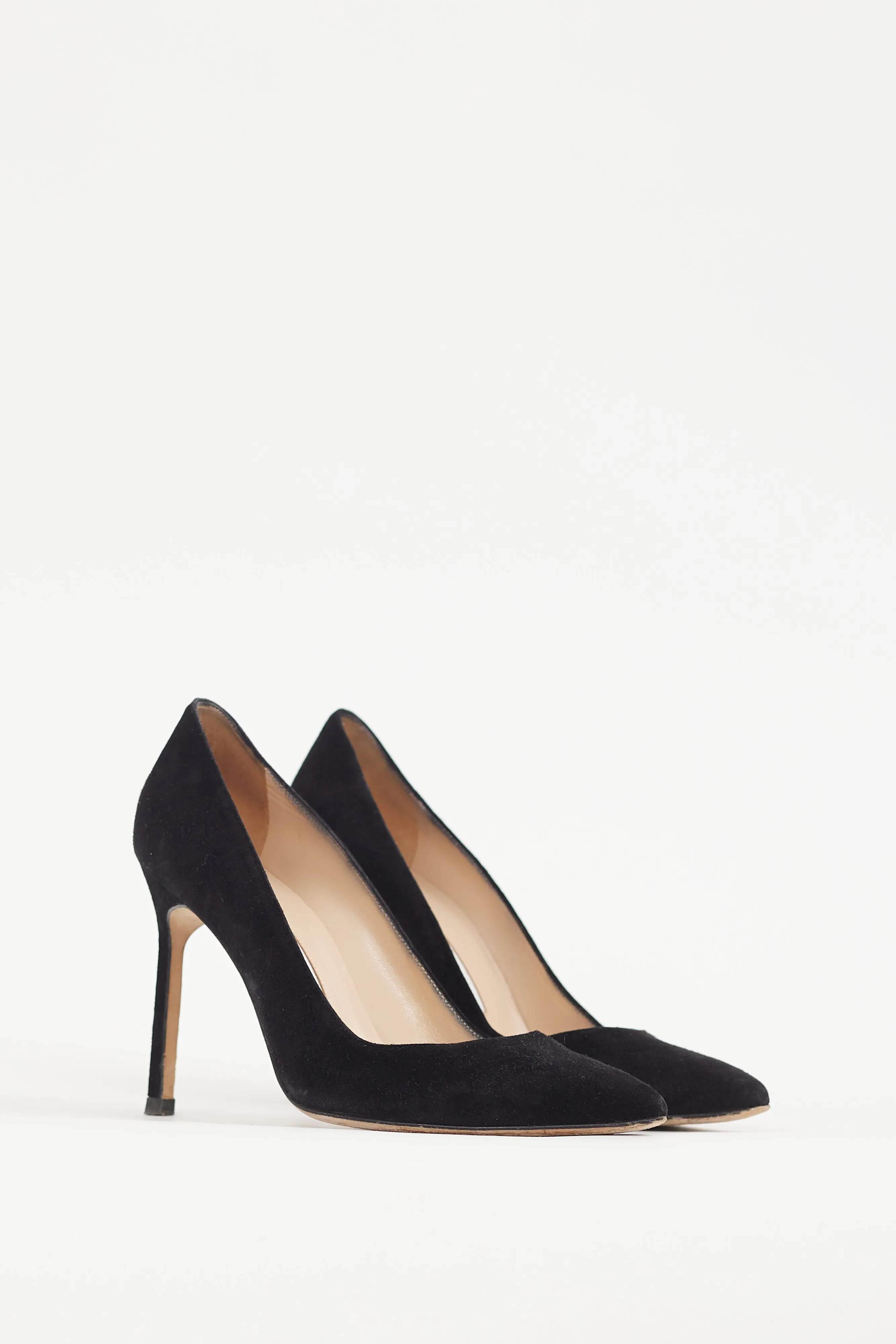 Black Suede Pointed Pump