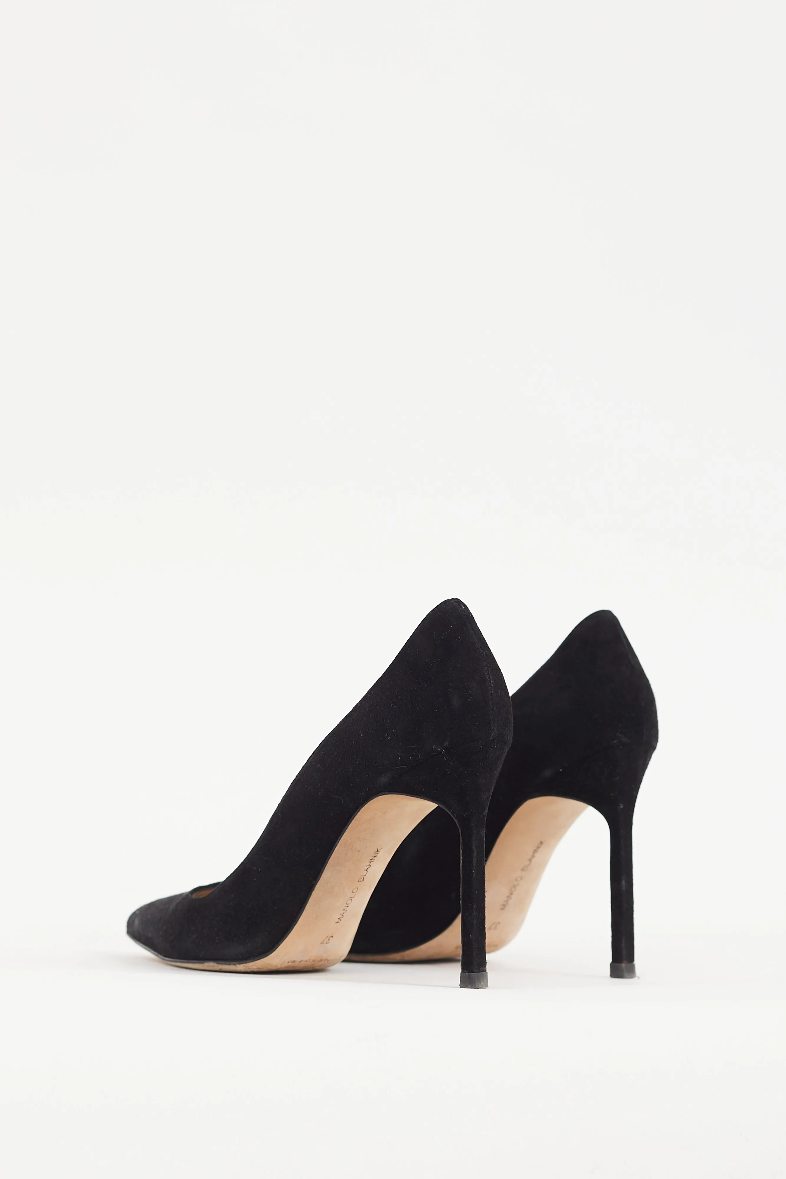 Black Suede Pointed Pump