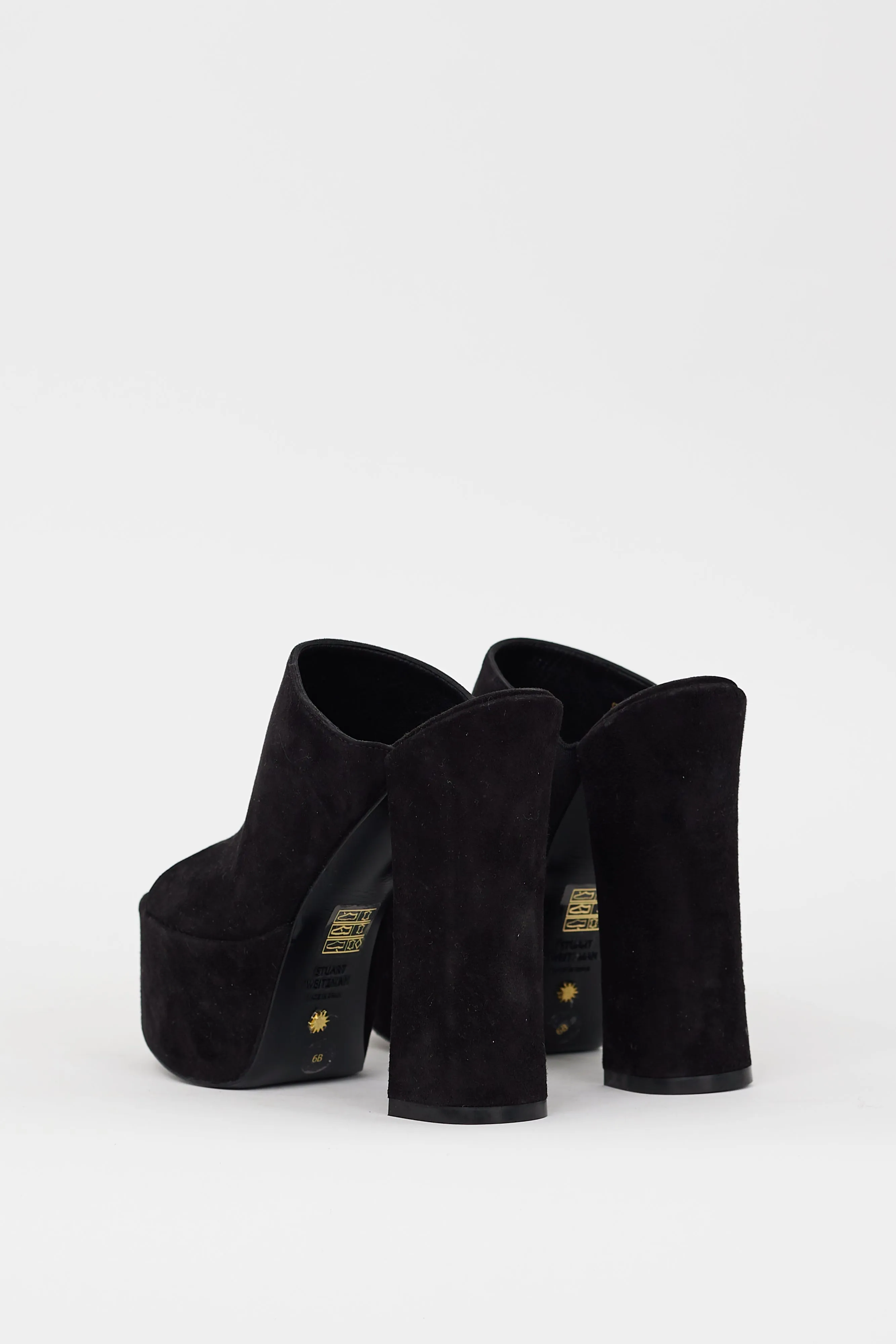 Black Suede Skyhigh Platform Heel