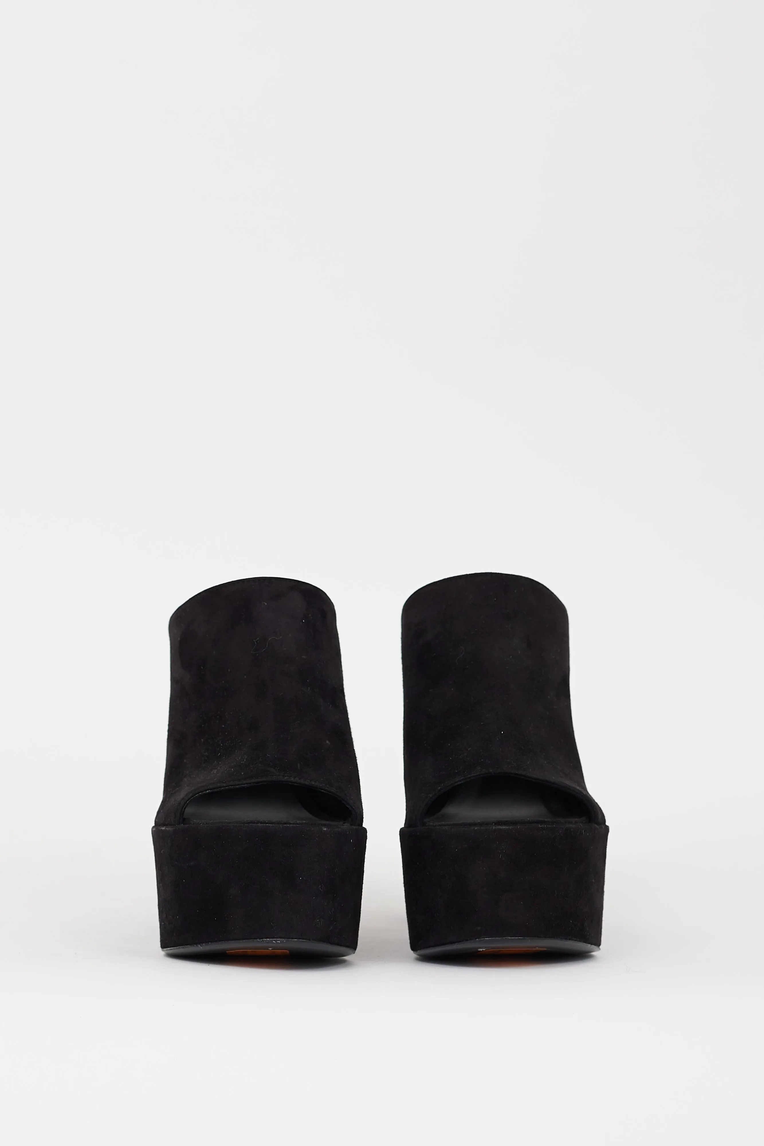 Black Suede Skyhigh Platform Heel