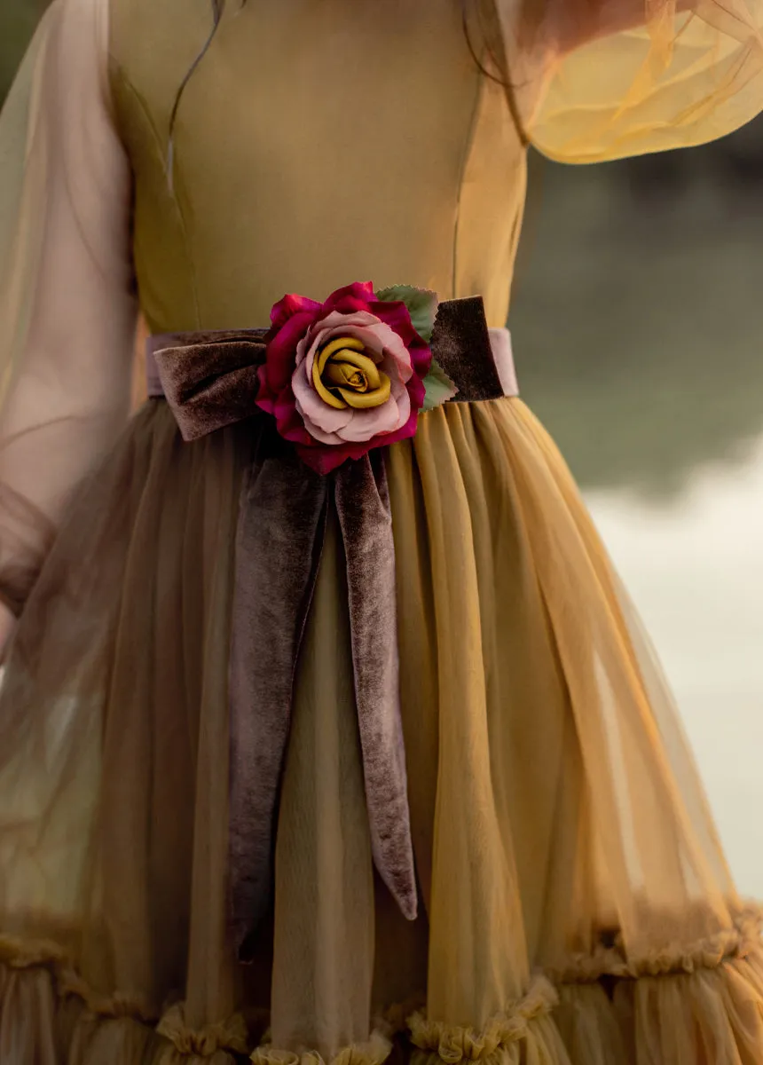 Blair Belt in Dusty Rose/Dark Brown