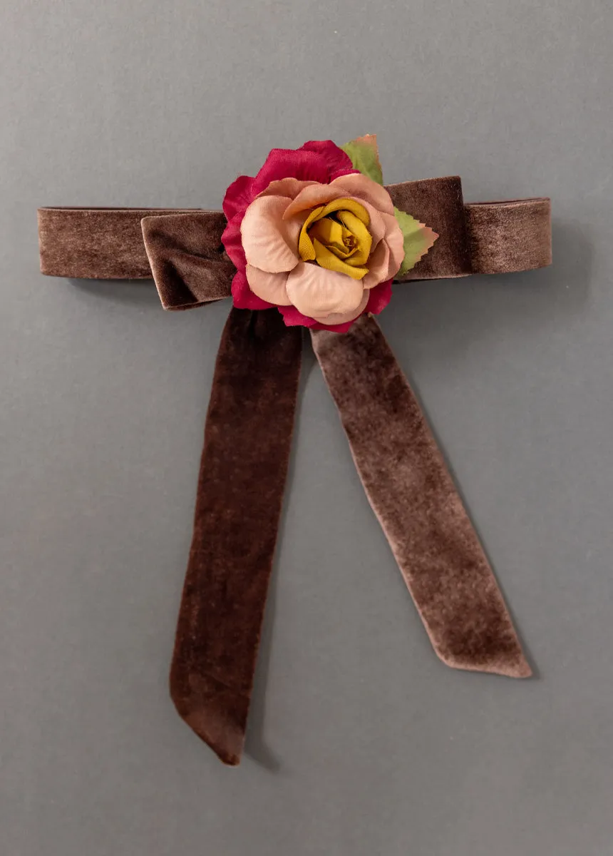 Blair Belt in Dusty Rose/Dark Brown