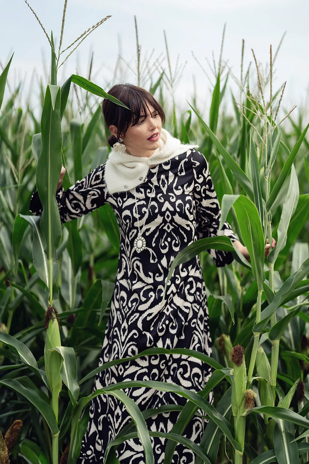 Bliss Black/White Abstract Dress