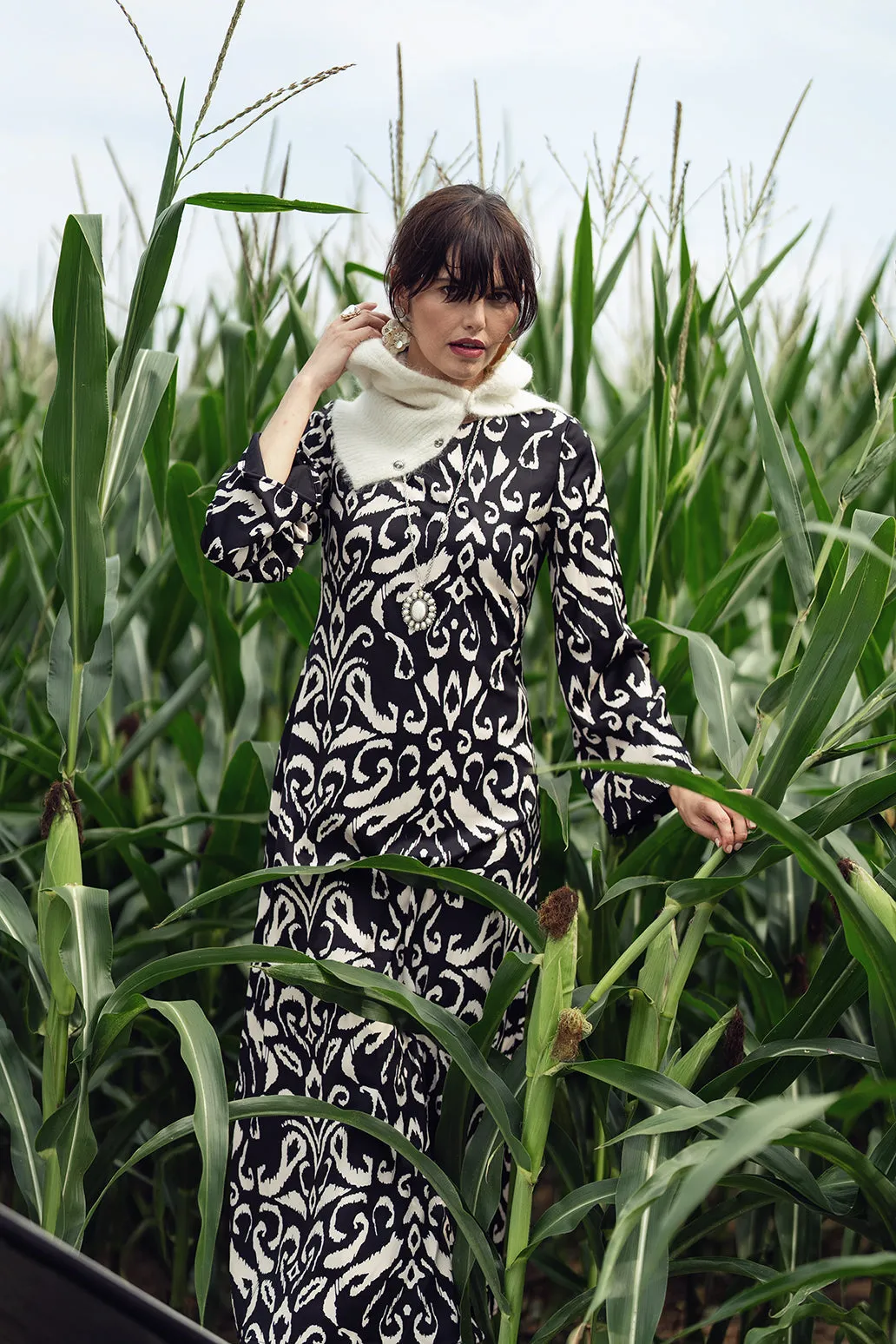 Bliss Black/White Abstract Dress