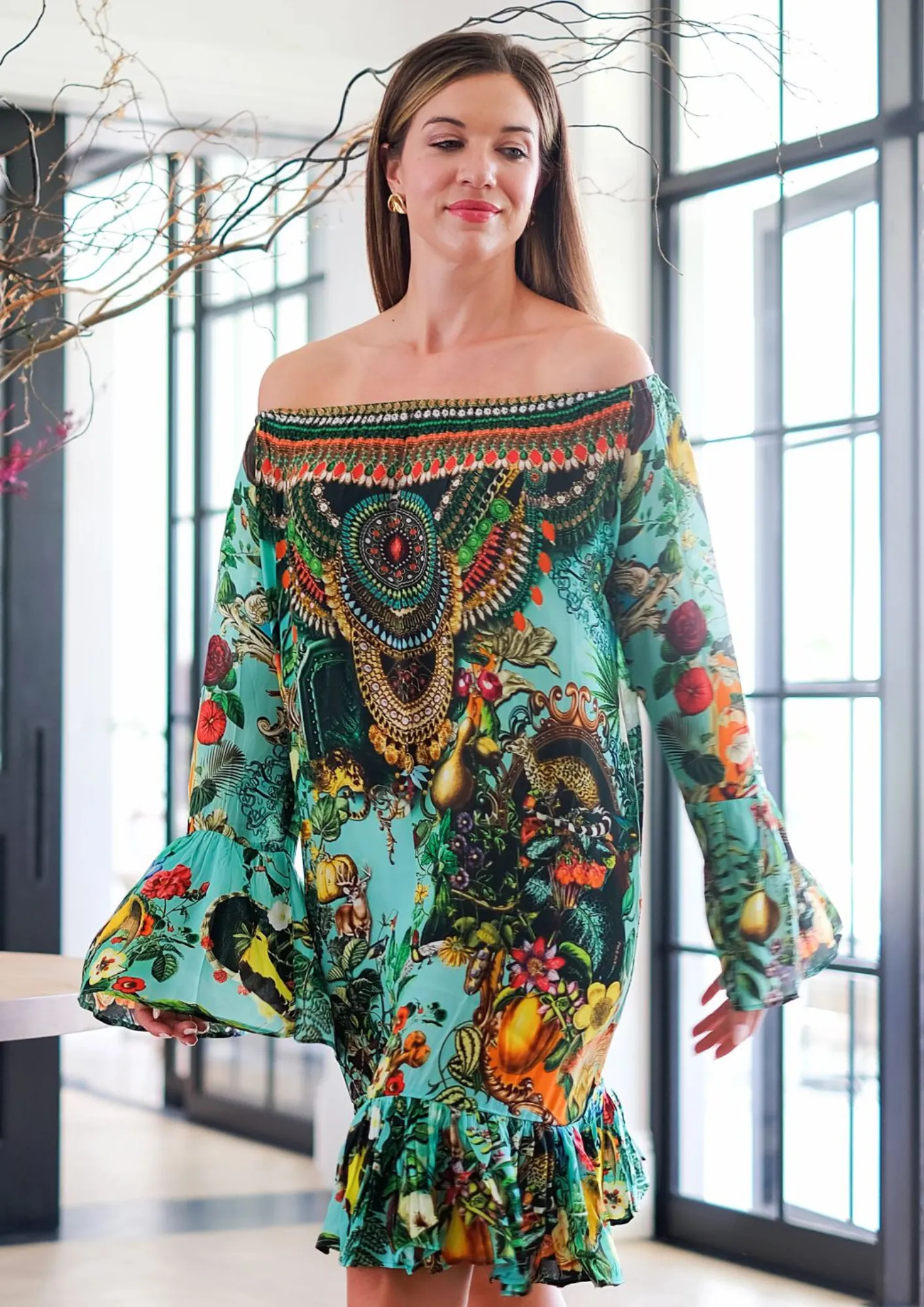 Blossom emerald dress