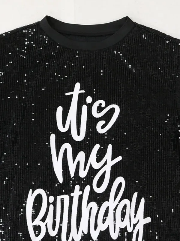 Blue Zone Planet |  It's My Birthday Sequin Mini Party Dress