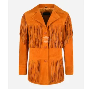 Bonnie Fringe Jacket Women Western Bohemian Fringe Suede Jacket