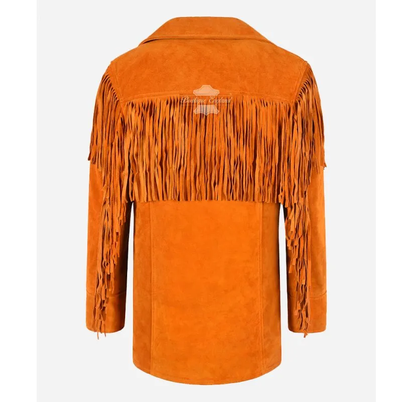 Bonnie Fringe Jacket Women Western Bohemian Fringe Suede Jacket