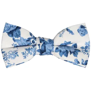 Boys' Cornflower Blue Saratoga Floral Bow Tie