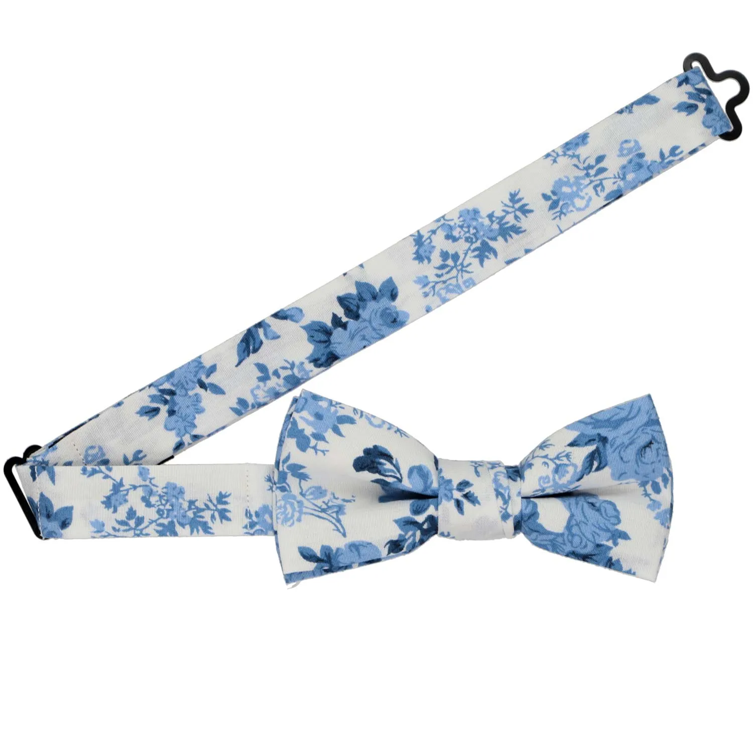 Boys' Cornflower Blue Saratoga Floral Bow Tie