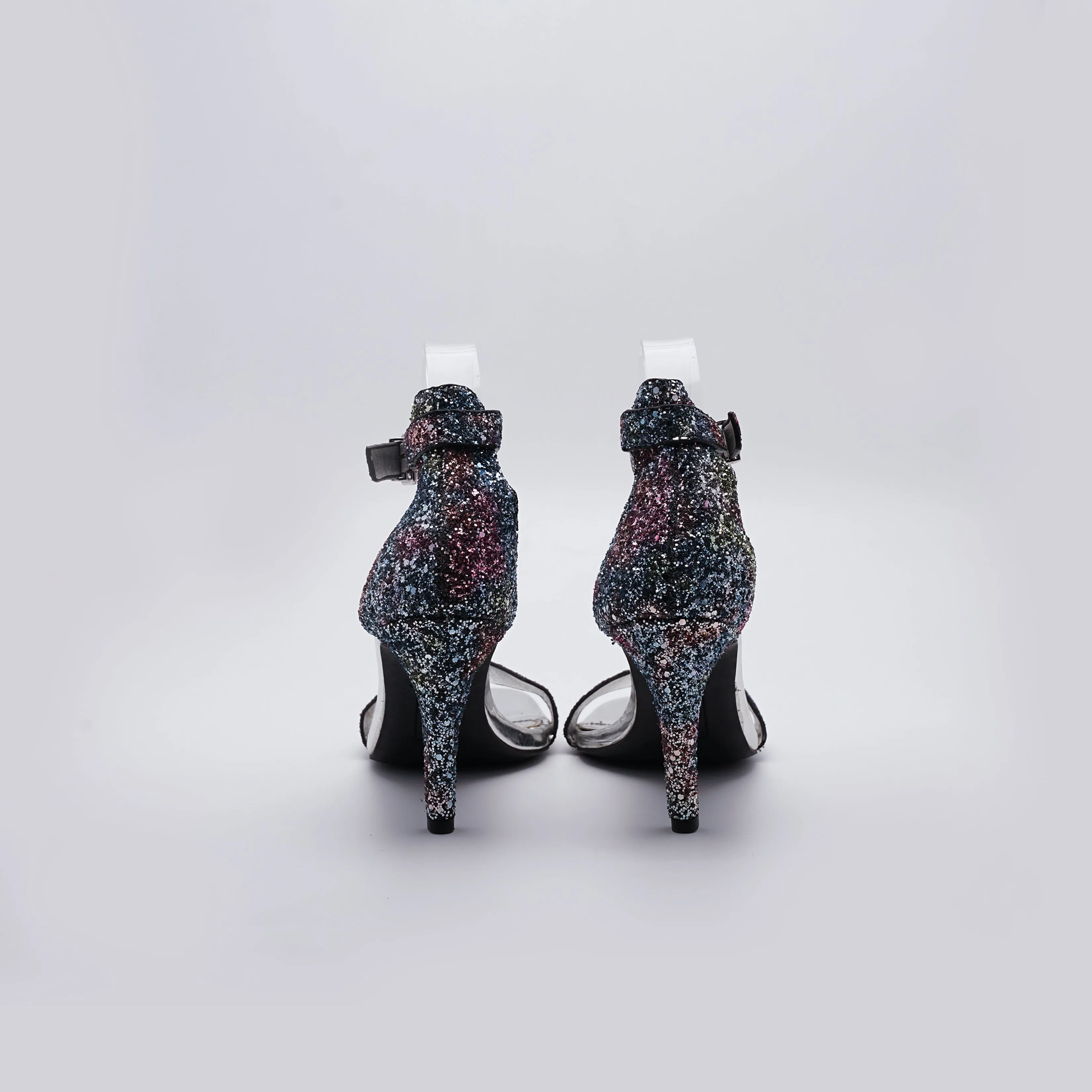 Brash Rainbow Sparkly Stiletto Heels
