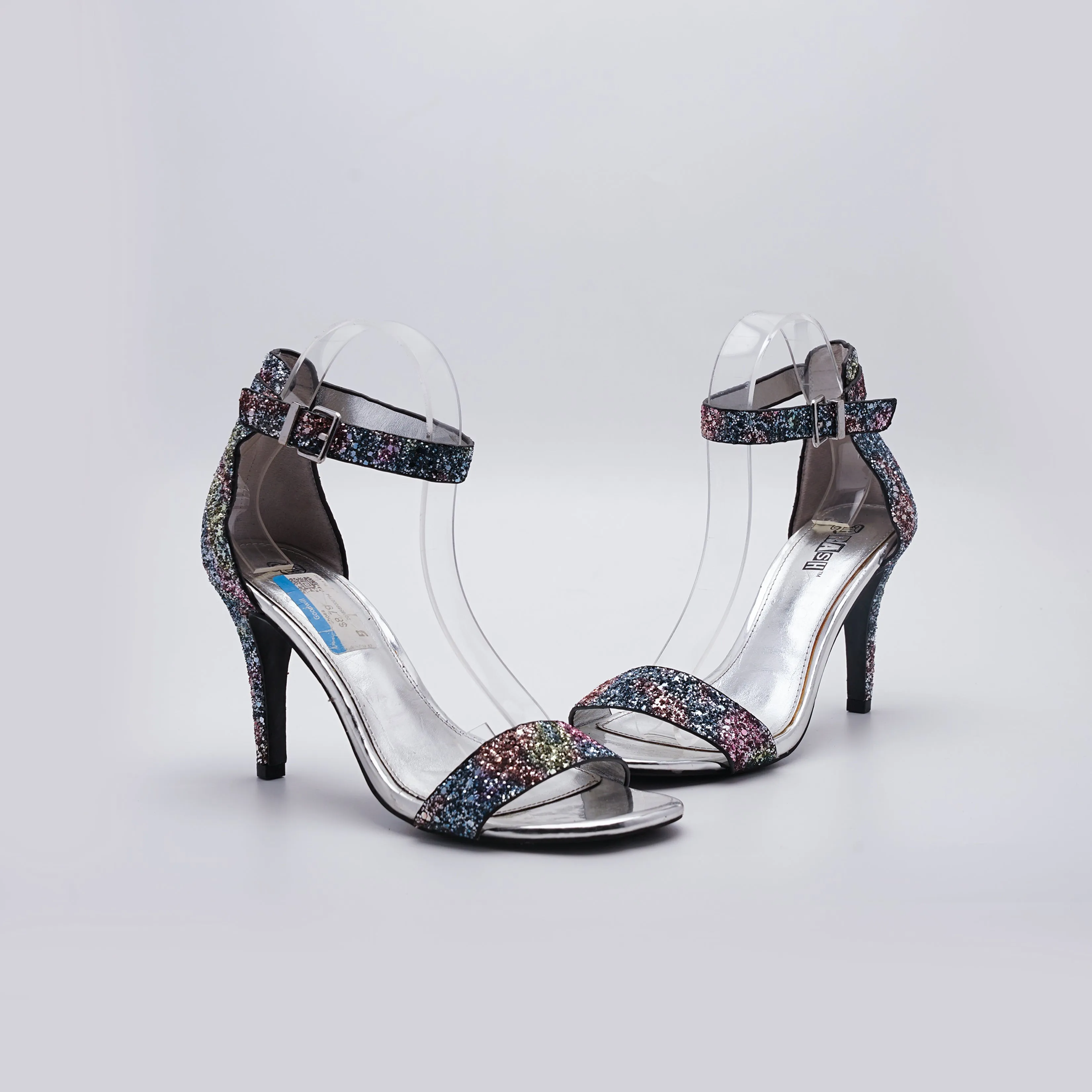 Brash Rainbow Sparkly Stiletto Heels