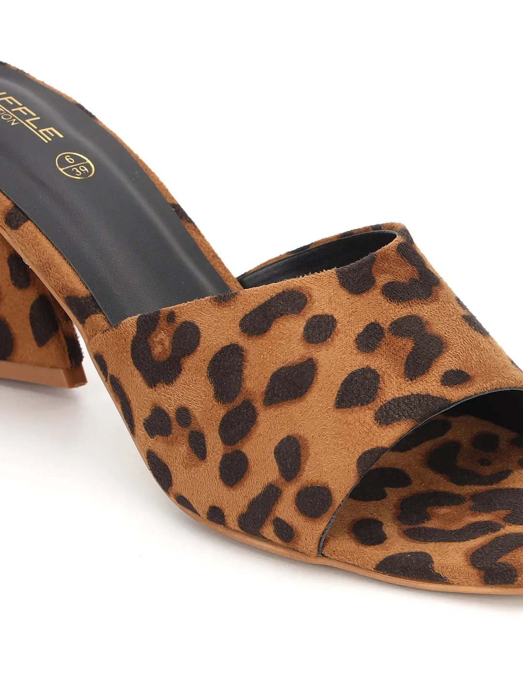 Brown Suede Stylish Slip-On Block Mules (TC-NK-005-BROLEO)