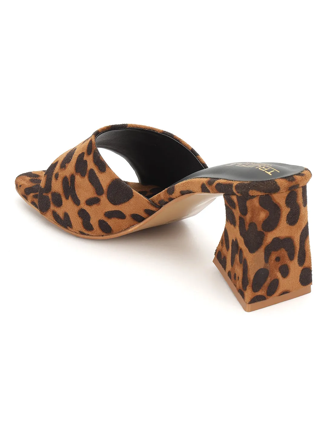 Brown Suede Stylish Slip-On Block Mules (TC-NK-005-BROLEO)