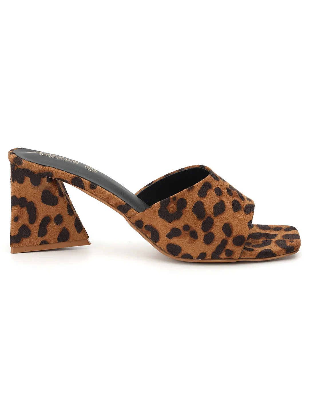 Brown Suede Stylish Slip-On Block Mules (TC-NK-005-BROLEO)