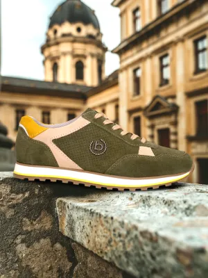 bugatti Dark Green Suede Sneakers