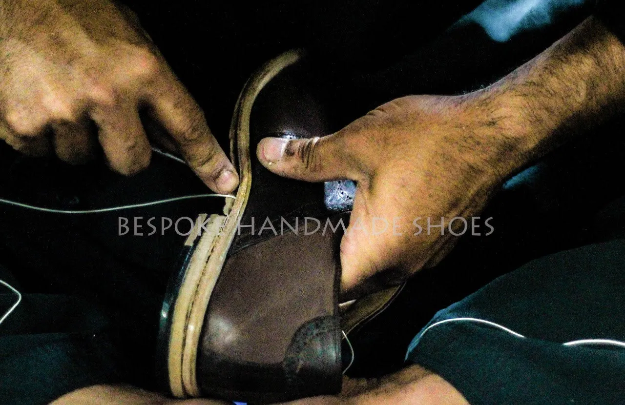 Buy Bespoke Dress Shoes, Pure Shiny Calf Pink Leather Toe Cap Lace up men Shoes
