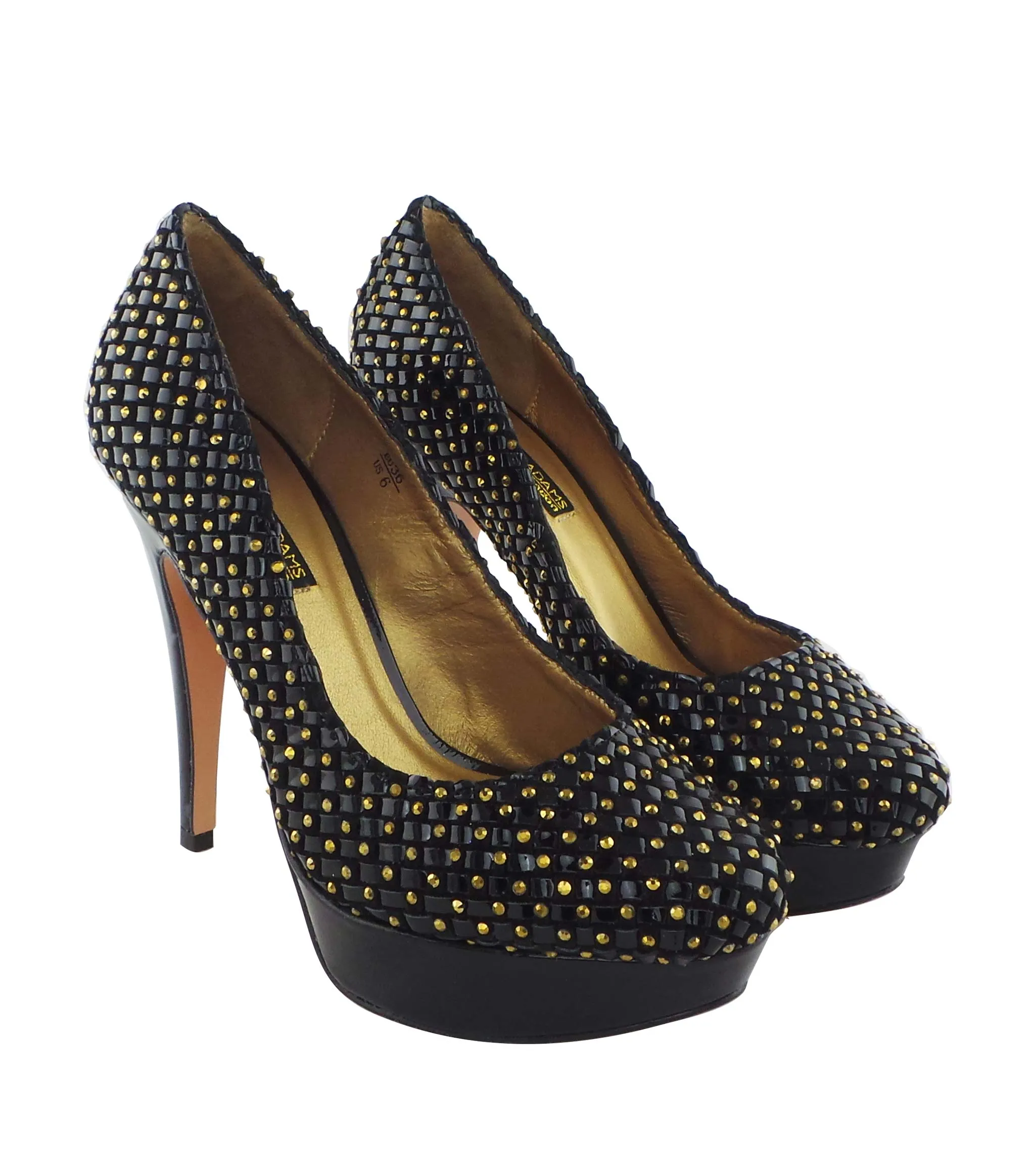 Cadiz Woven Suede & Patent Leather Platforms