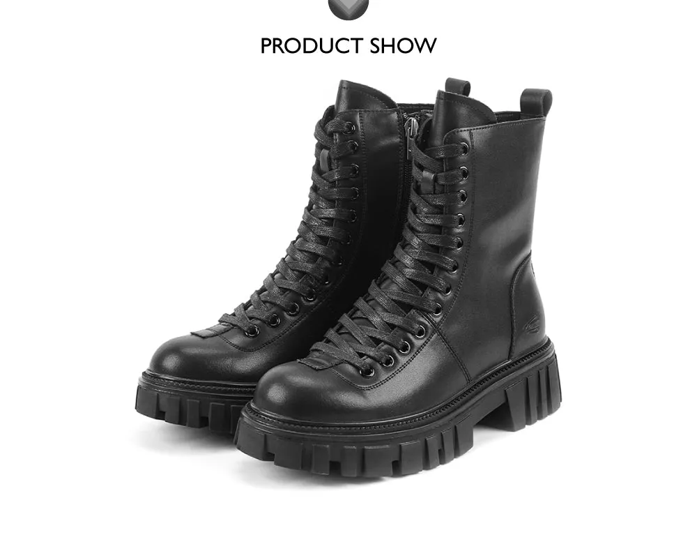 camel active Women Anna Platform Combat Boots -712404-SN01-1-BLACK
