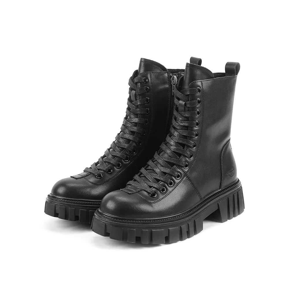 camel active Women Anna Platform Combat Boots -712404-SN01-1-BLACK