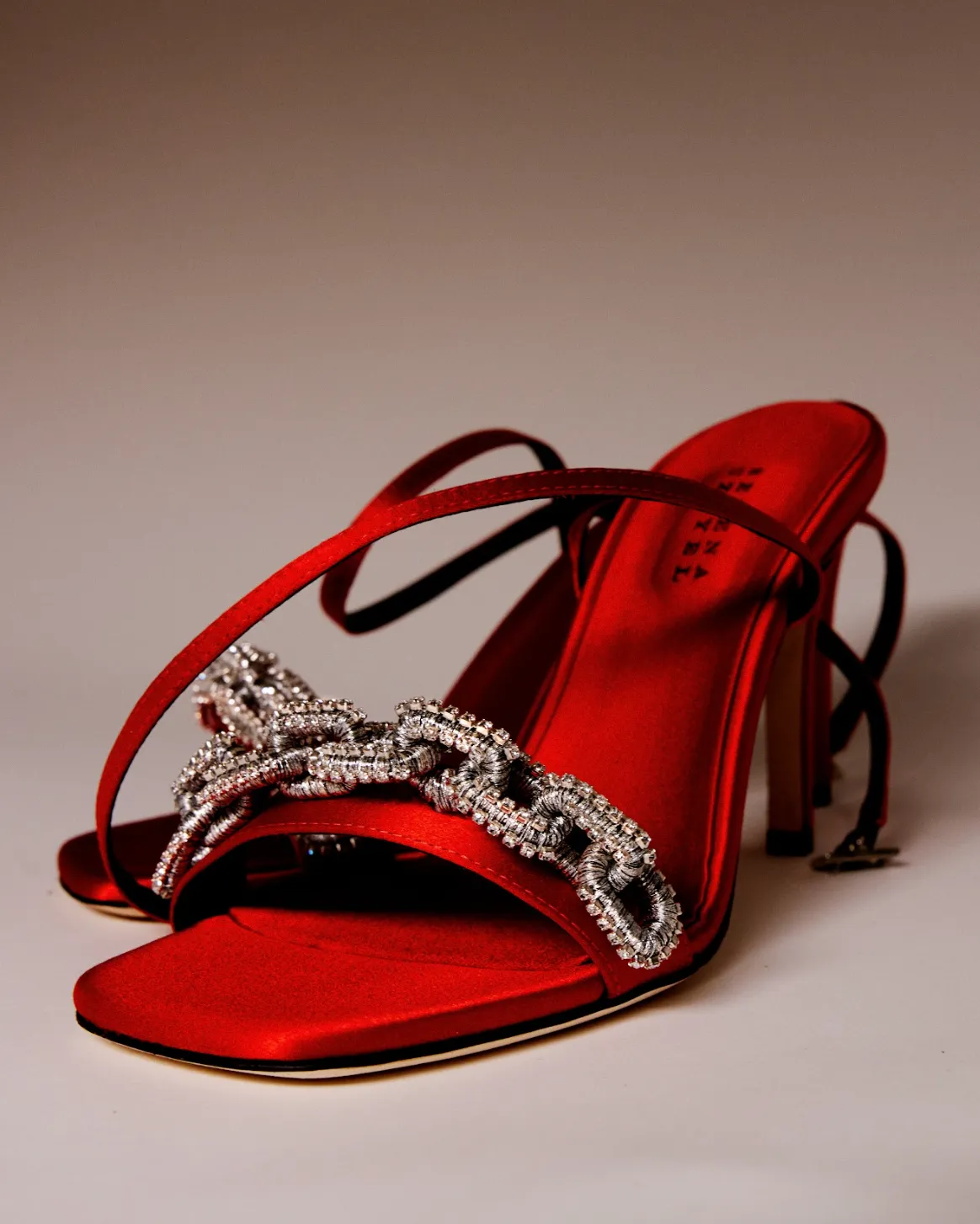Catena Notte Scarlet & Glam High-Heel Ankle Cross Sandal