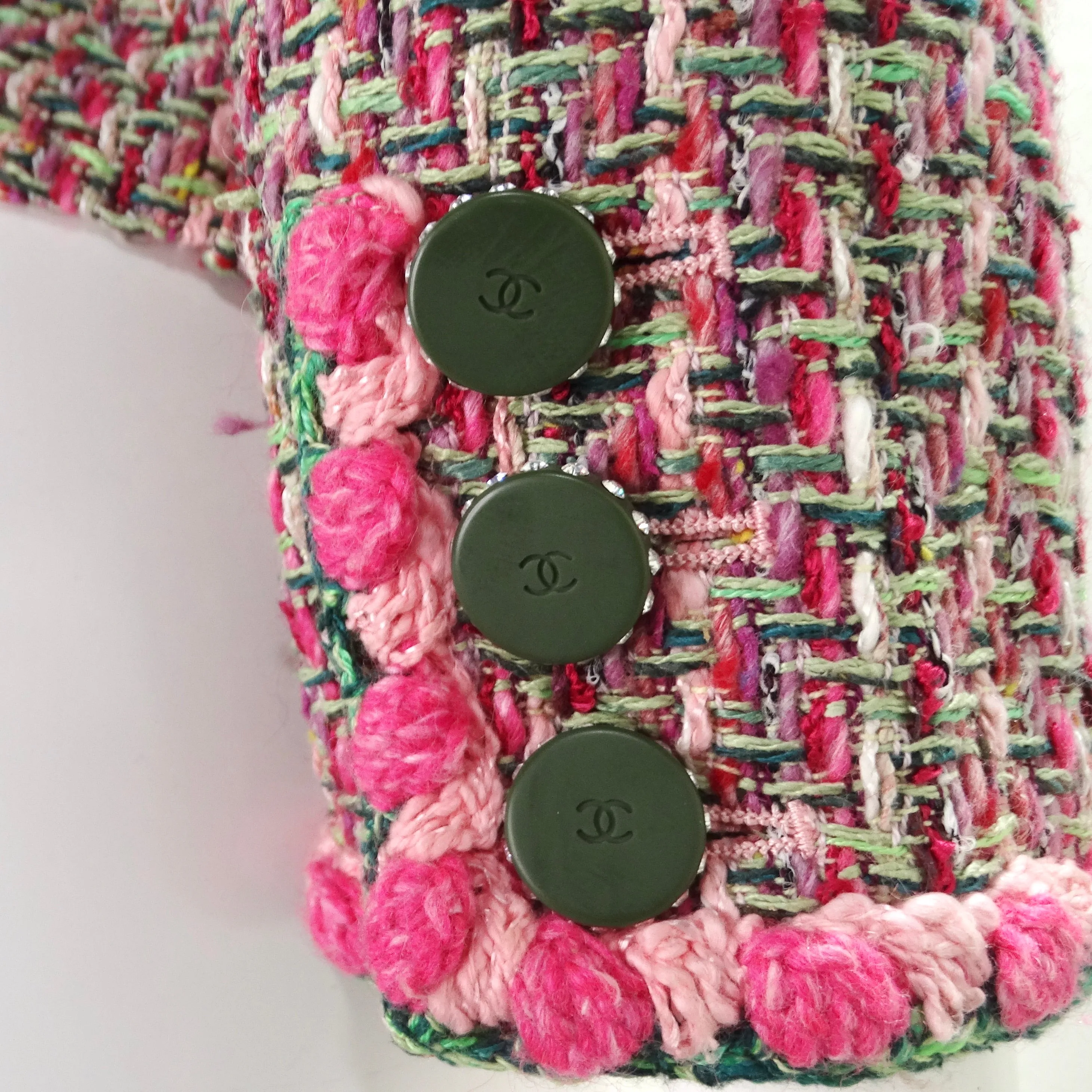 Chanel 2002 Pink Tweed Evening Jacket