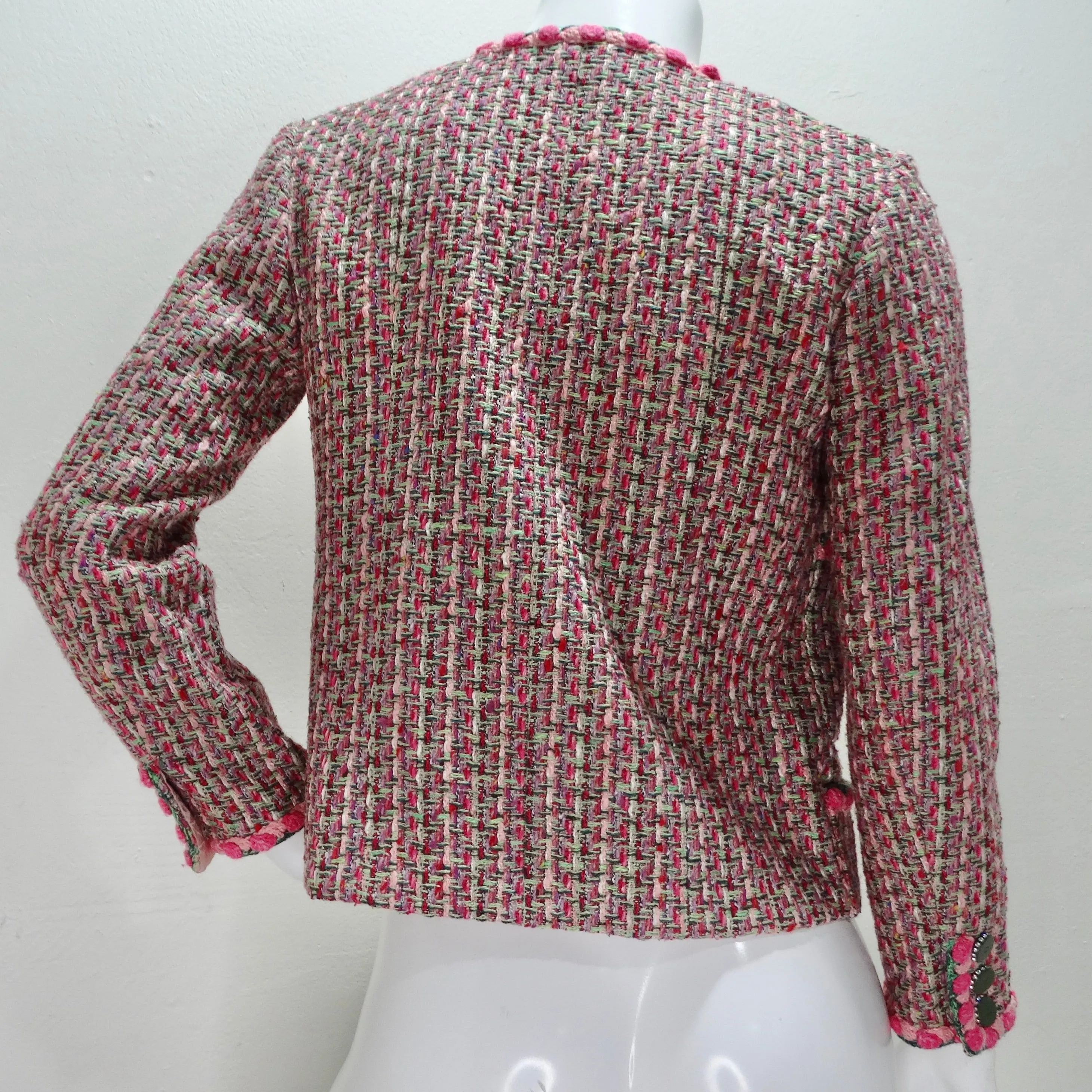 Chanel 2002 Pink Tweed Evening Jacket