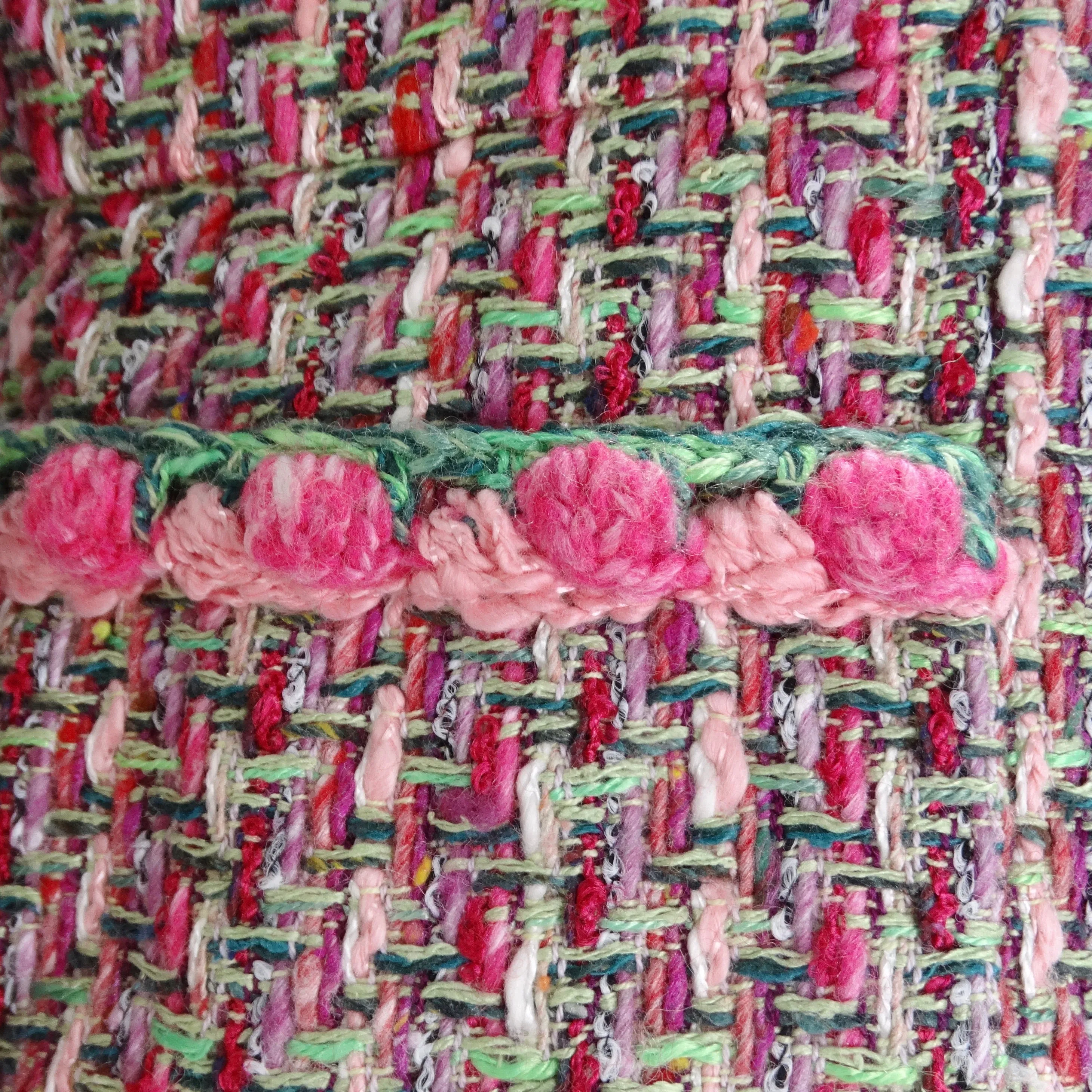 Chanel 2002 Pink Tweed Evening Jacket