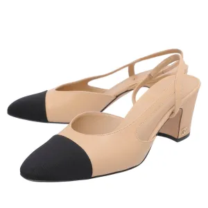 Chanel Bicolor Slingback Pump 37.5