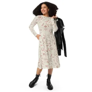 Charming Delicate Nature Midi Dress